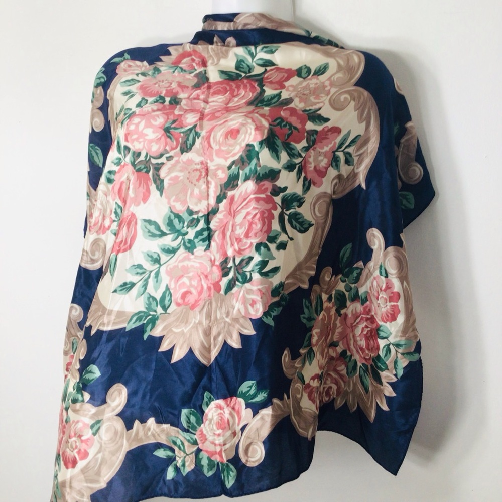 Runway Floral Silk Scarf